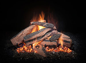 Texas Stack Gas Fireplace Log from The Fireplace Man